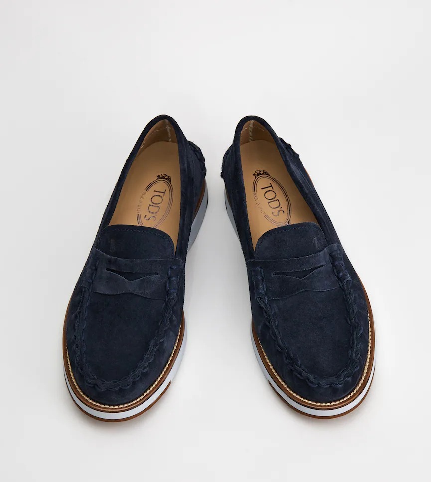 Tod's Penny Slot Loafers In Black