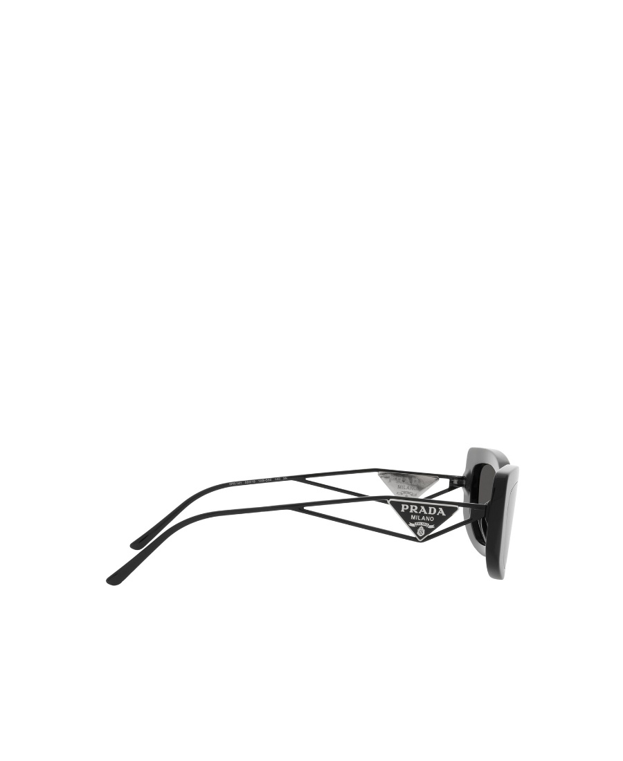 Shop Prada Logo-plaque Tinted Sunglasses In Black