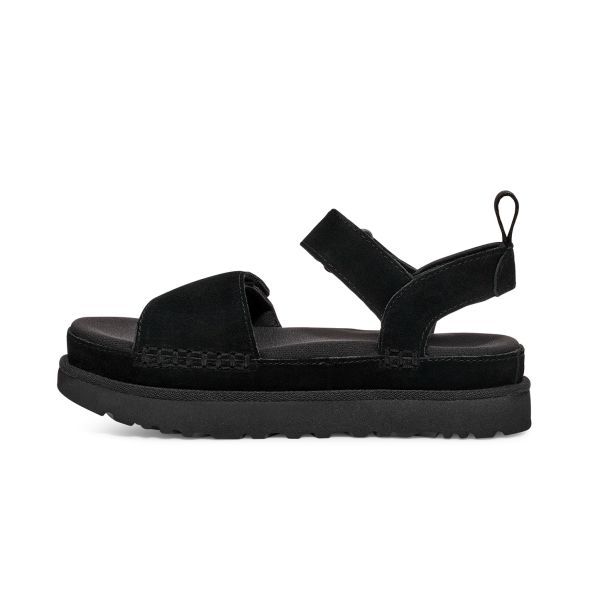 Ugg Logo Flat Sandals In Black