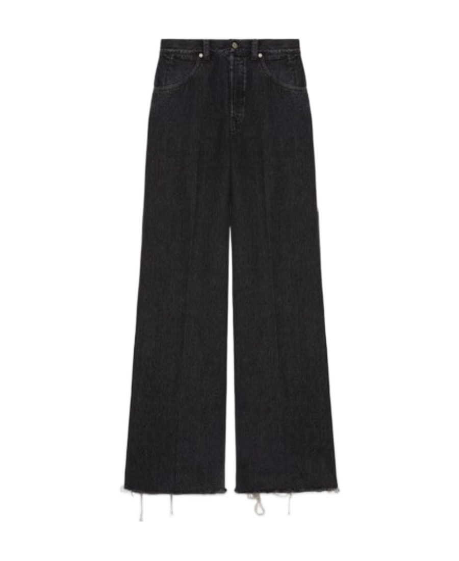 Gucci Mid-rise Wide-leg Jeans In Black