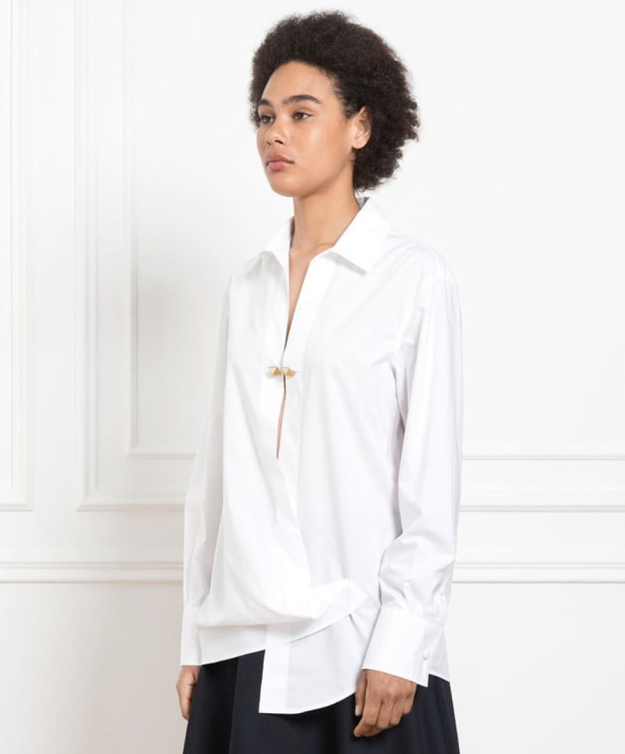 VALENTINO ROCKSTUD-DETAIL COTTON SHIRT
