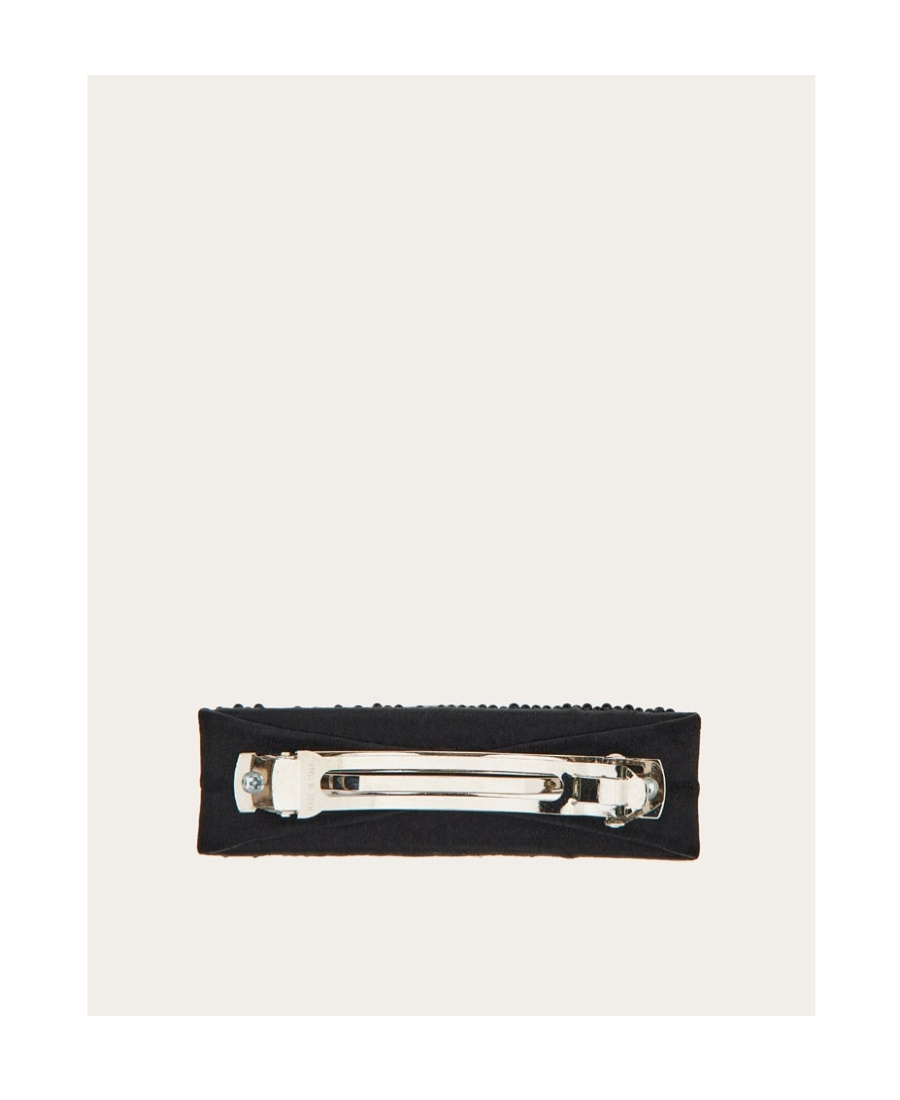 Ferragamo Haarspange Aus Seide Mit Schleife In Black