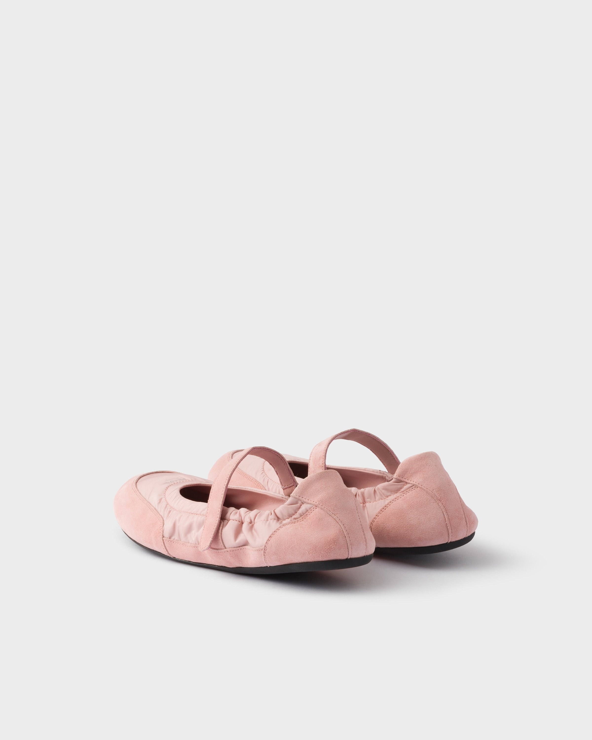 Prada Women Collapse Re-nylon And Suede Leather Sneakers In Multi