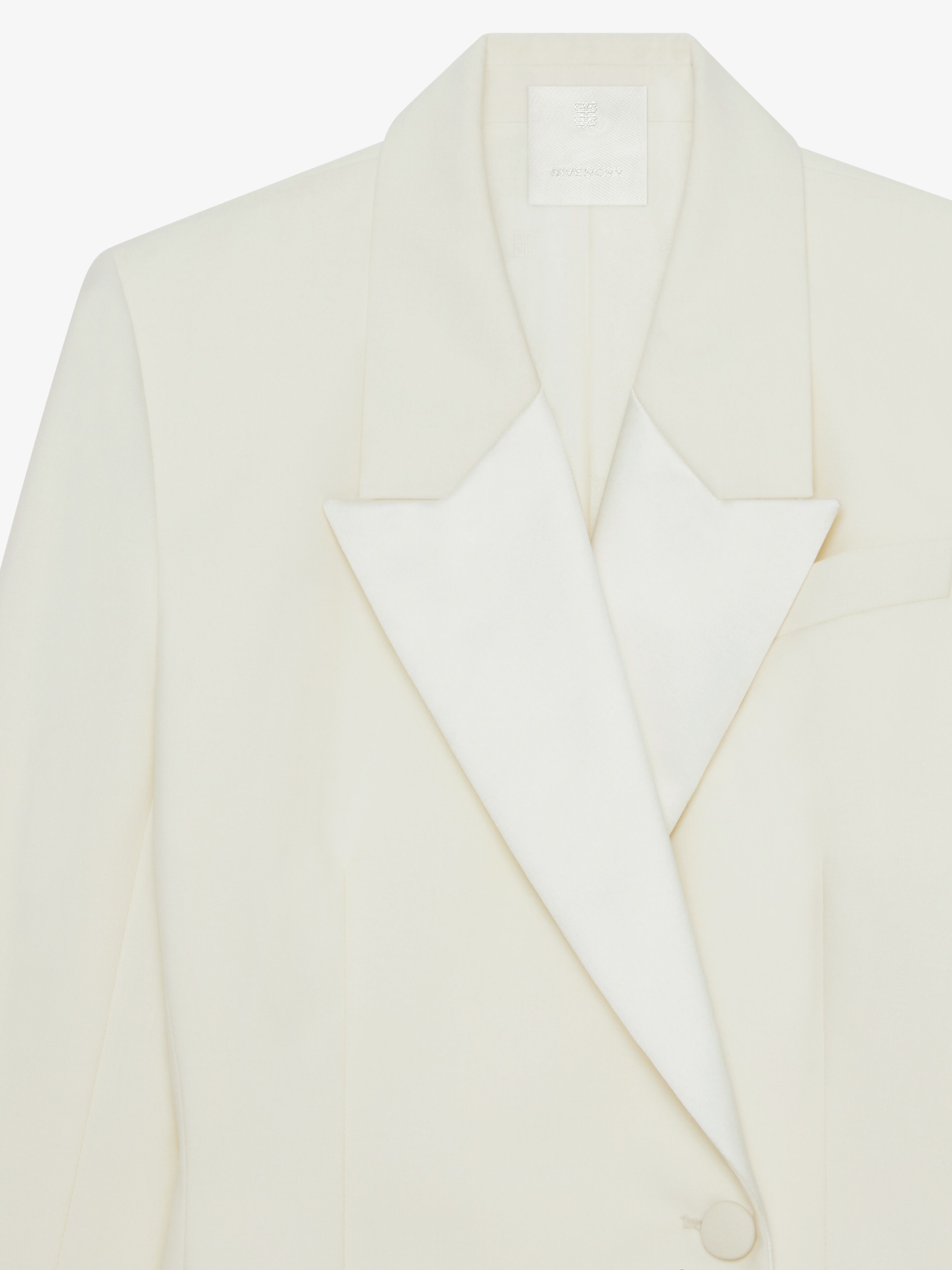 GIVENCHY SLIM FIT JACKET IN WOOL AND MOHAIR WITH SATIN COLLAR