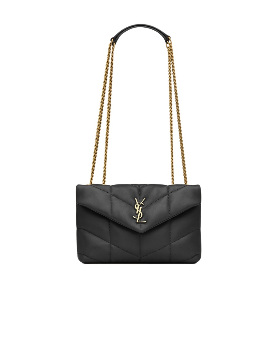 Saint Laurent Puffer Toy Quilted Shoulder Bag In Black