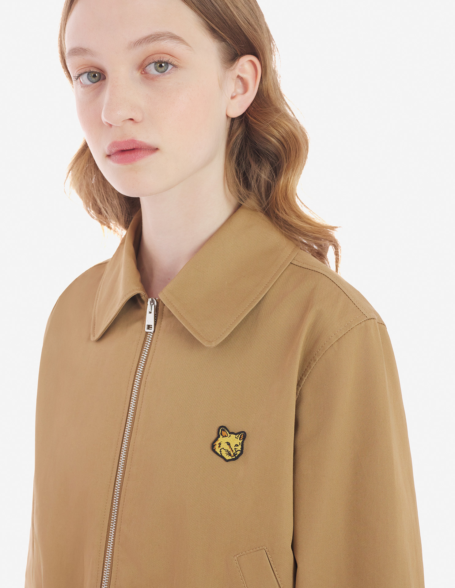 Shop Maison Kitsuné Long-sleeved Casual Jacket In Brown