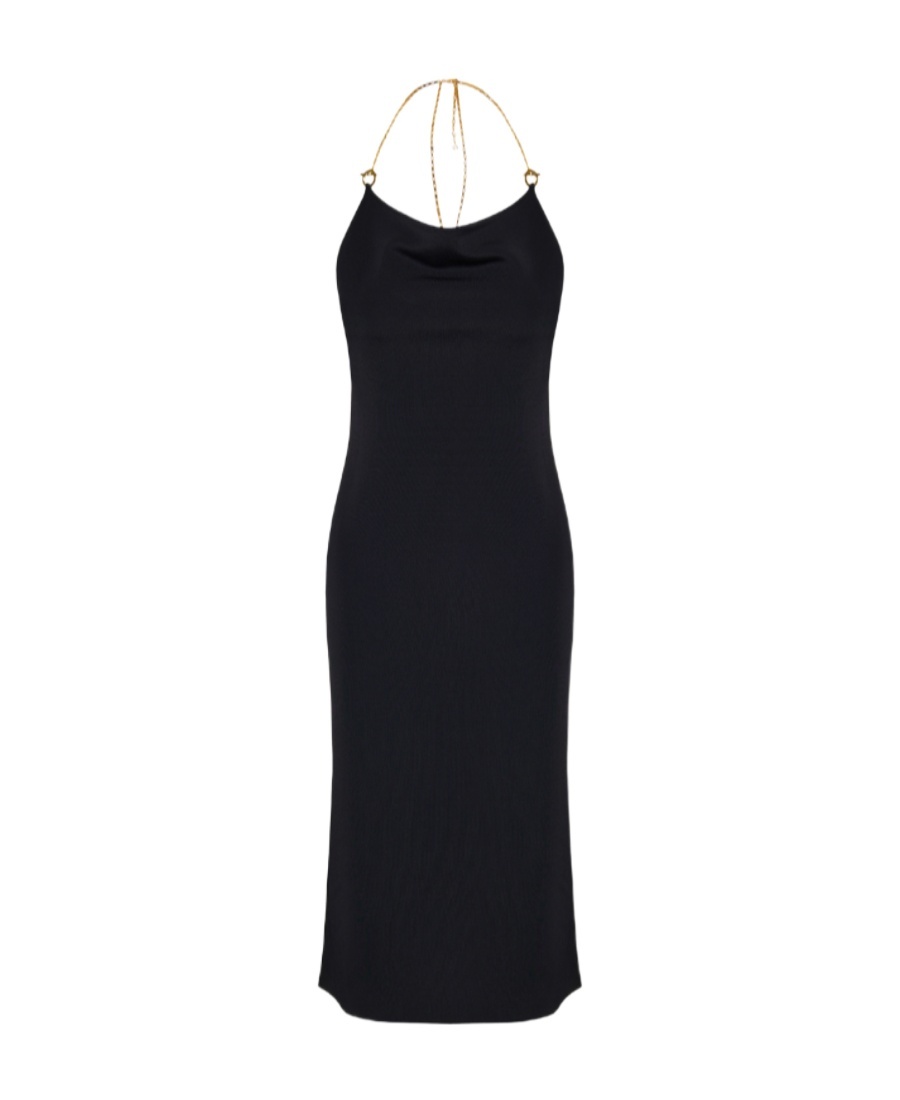 Bottega Veneta Stretch Viscose Dress In Black
