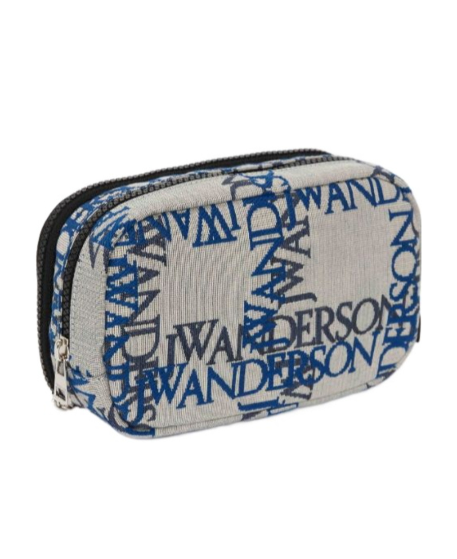 Jw Anderson Logo-jacquard Canvas Zipped Pouch