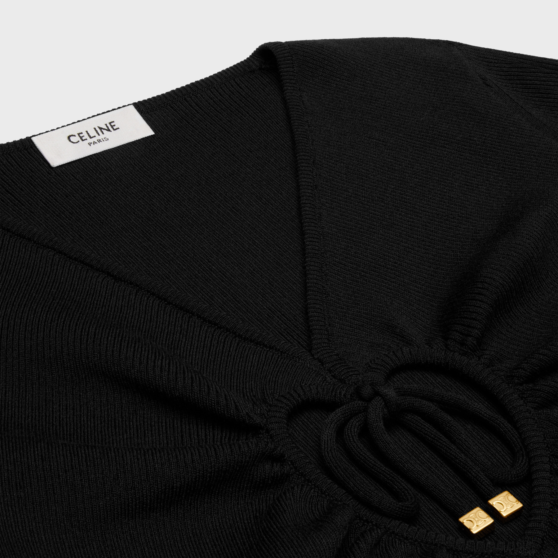 Celine Short T-shirt In Black