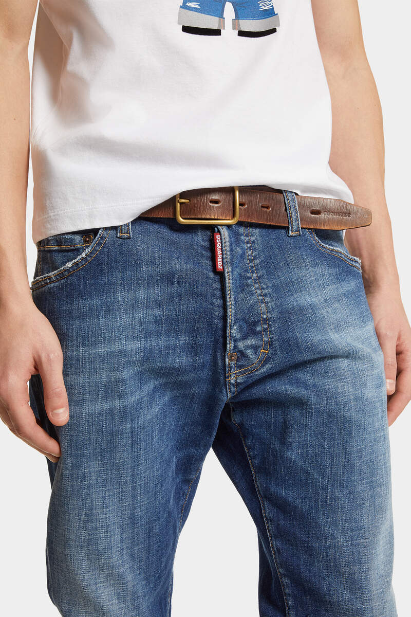 Dsquared2 Jeans Skinny A Vita Media In Blue