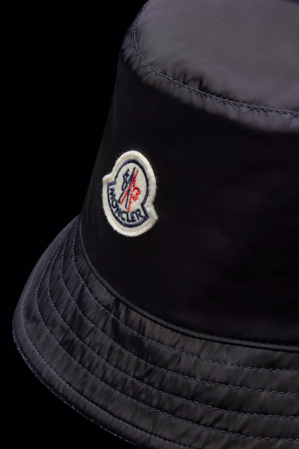 Moncler Logo-patch Bucket Hat In Blue