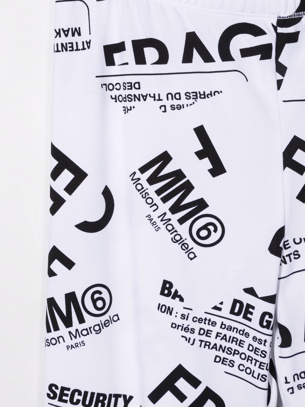 Maison Margiela Fragile-print Stretch-cotton Leggings In White
