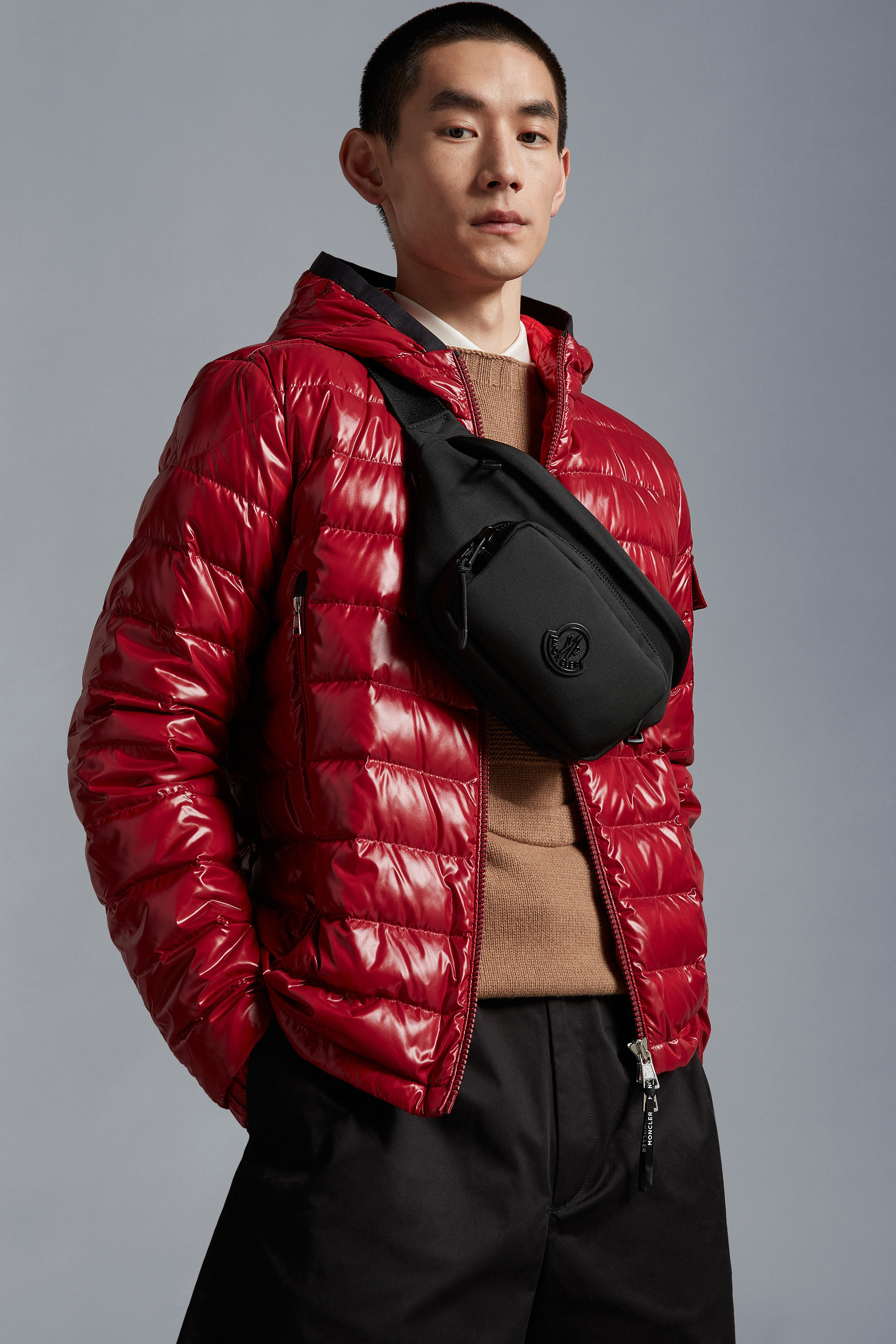 Moncler Durance Piccolo Technical Fabric Belt Bag In Black