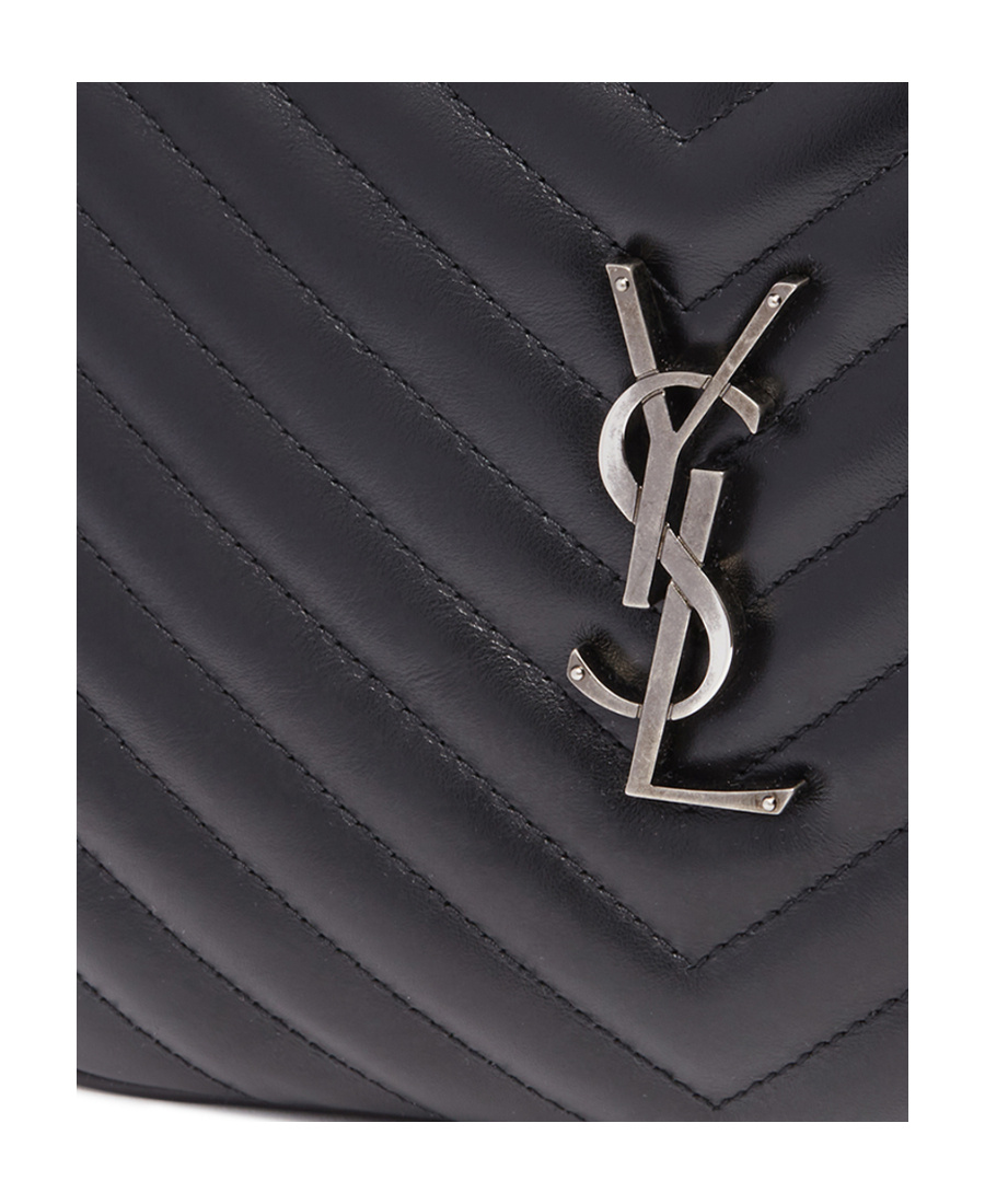 Saint Laurent Lou Leather Camera Bag In Black