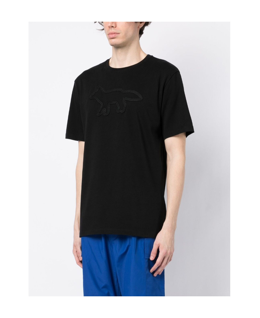 MAISON KITSUNÉ CONTOUR FOX EMBROIDERED T-SHIRT