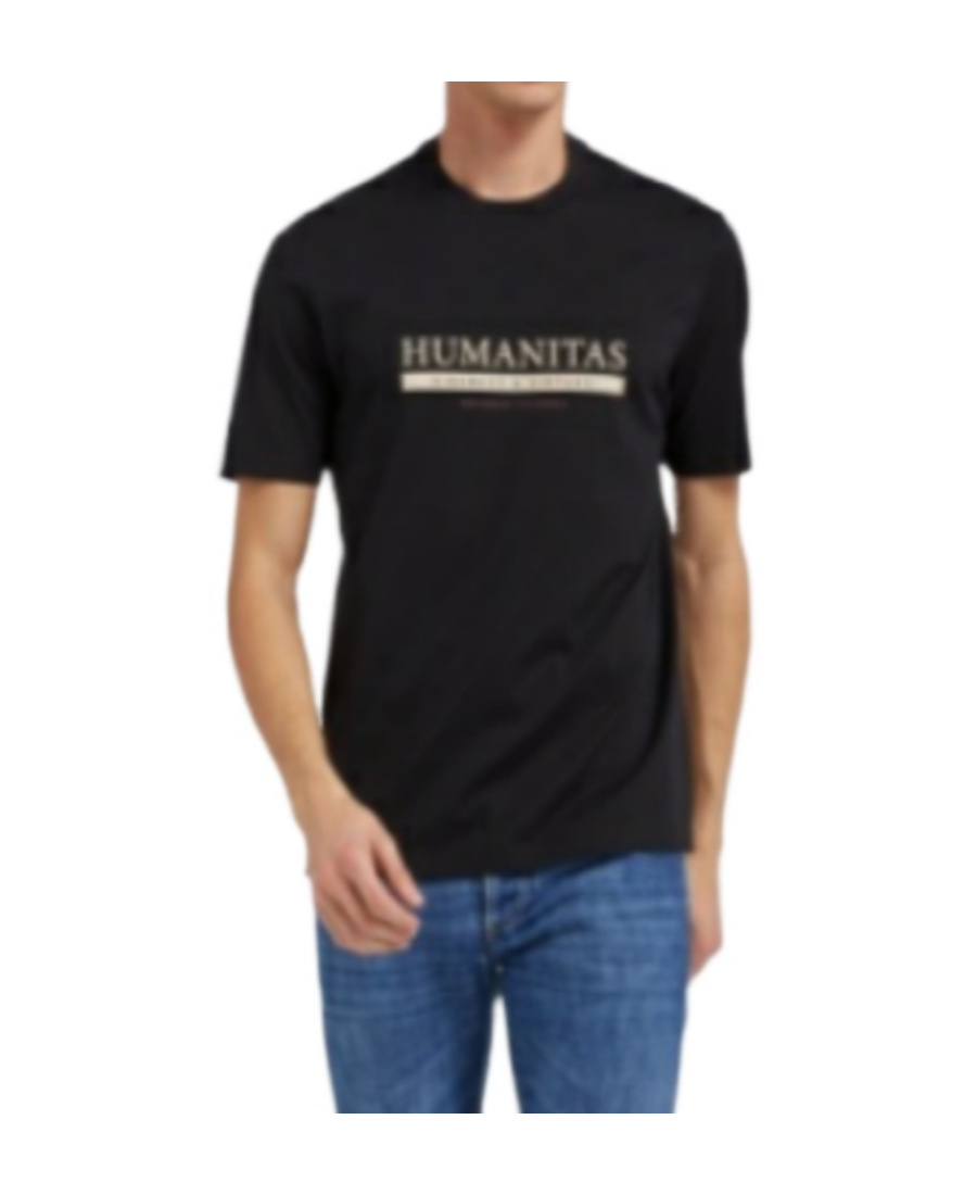 Brunello Cucinelli Logo-print Cotton T-shirt In Black