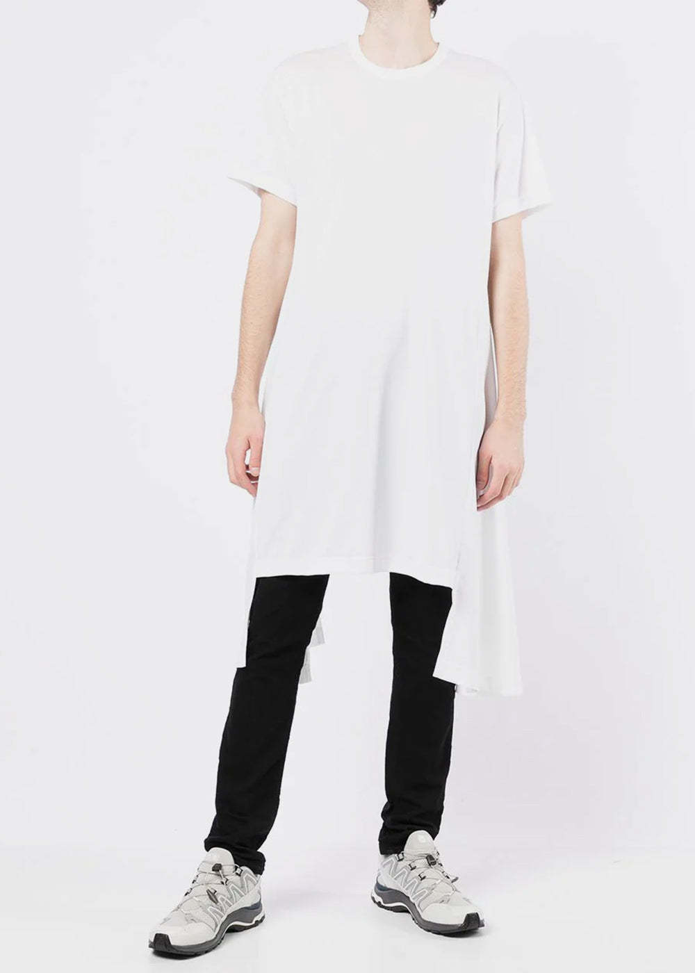 Comme Des Garçons Printed Asymmetrical T-shirt In White