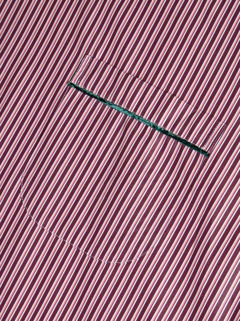 Etro Bordeaux Shirt With All-over Striped Motiv In Pink