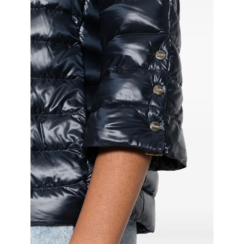 Herno Quilted Down Jacket In Blue