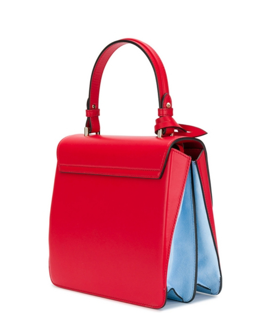 Versace Flip Handbag In Red