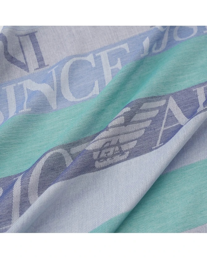 Emporio Armani Pattern Scarf In Gray