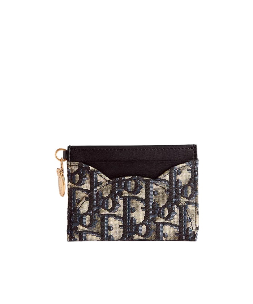 Dior Médaillon Freesia Card Holder In Brown