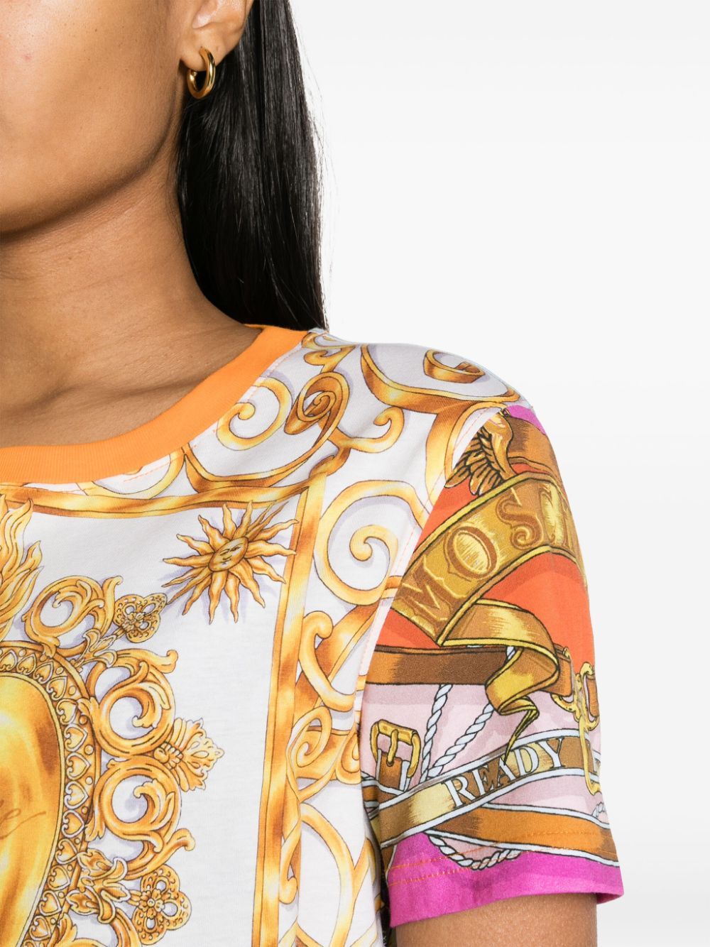 Moschino Graphic-print Cotton T-shirt In Multicolor