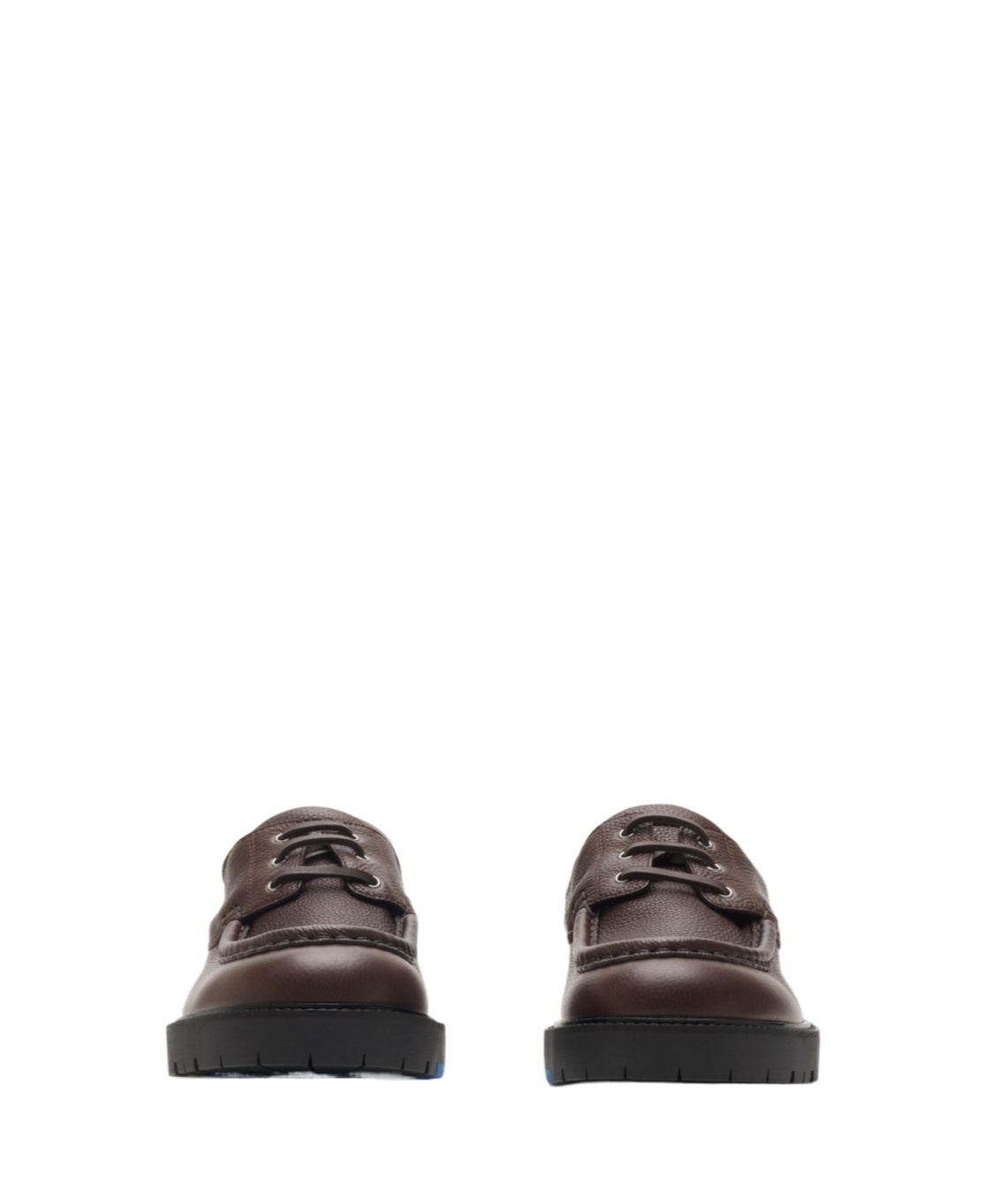 Burberry Raft Leather Loafers In Black