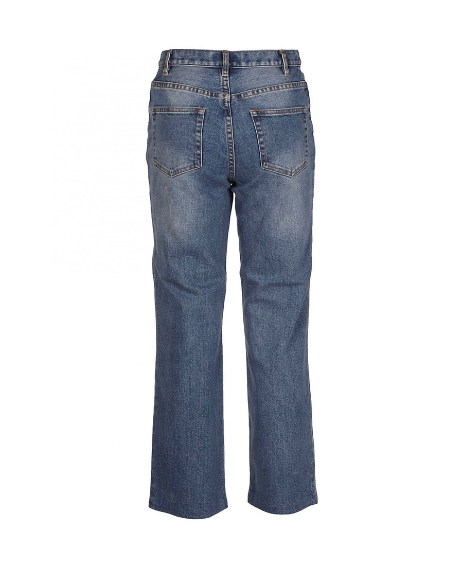 Apc Sailor Cropped Jeans In Blue