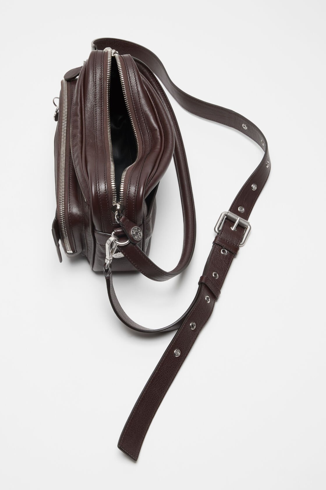 Acne Studios Camero Party Key-charm Leather Shoulder Bag In Brown