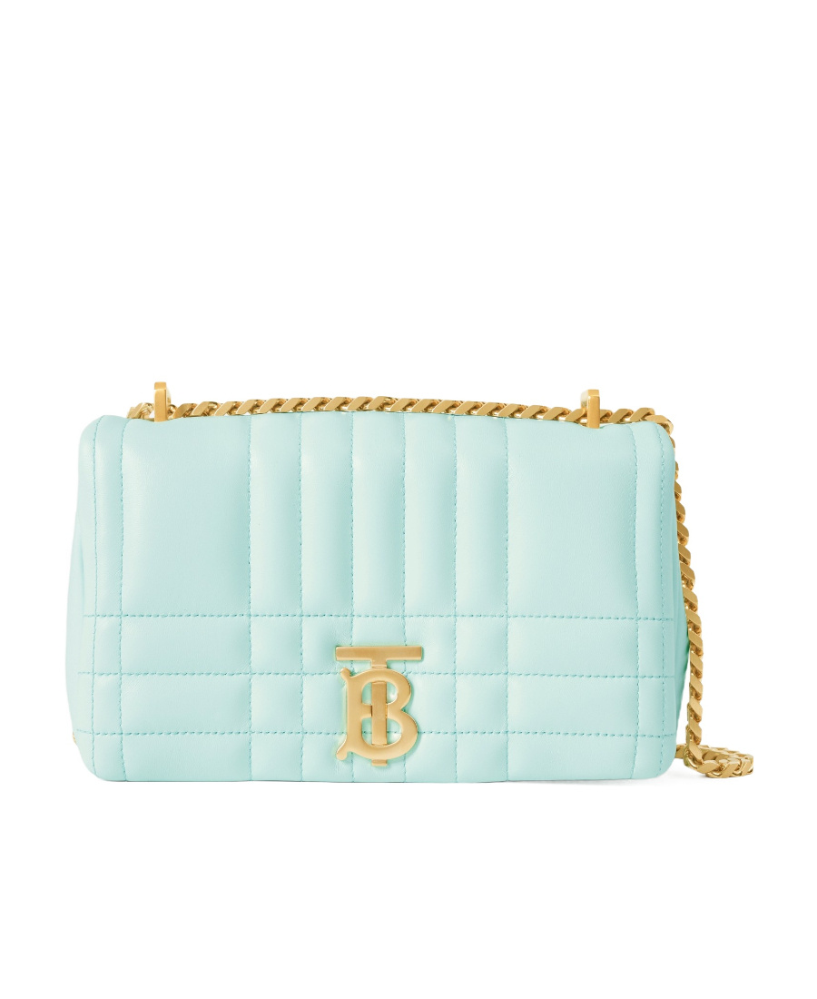 Burberry Small Lola Quilted Crossbody Bag In Blue