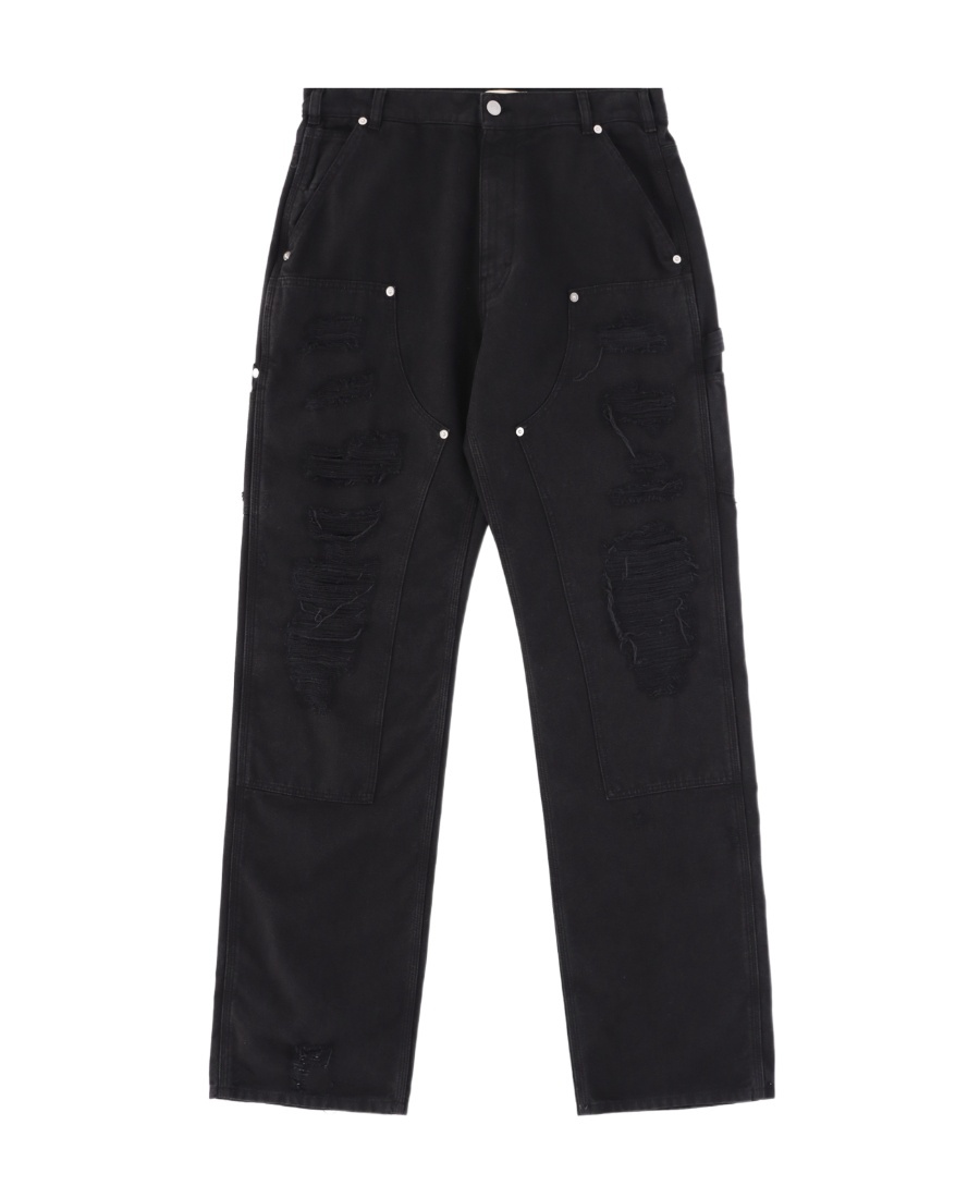 Alyx 1017 9sm Destroyed Carpenter Mid-rise Jeans In Black