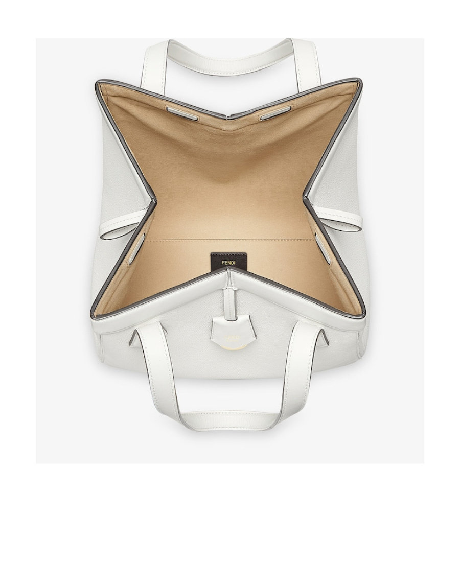 Fendi White Leather Bag That Can Be Transformed In White