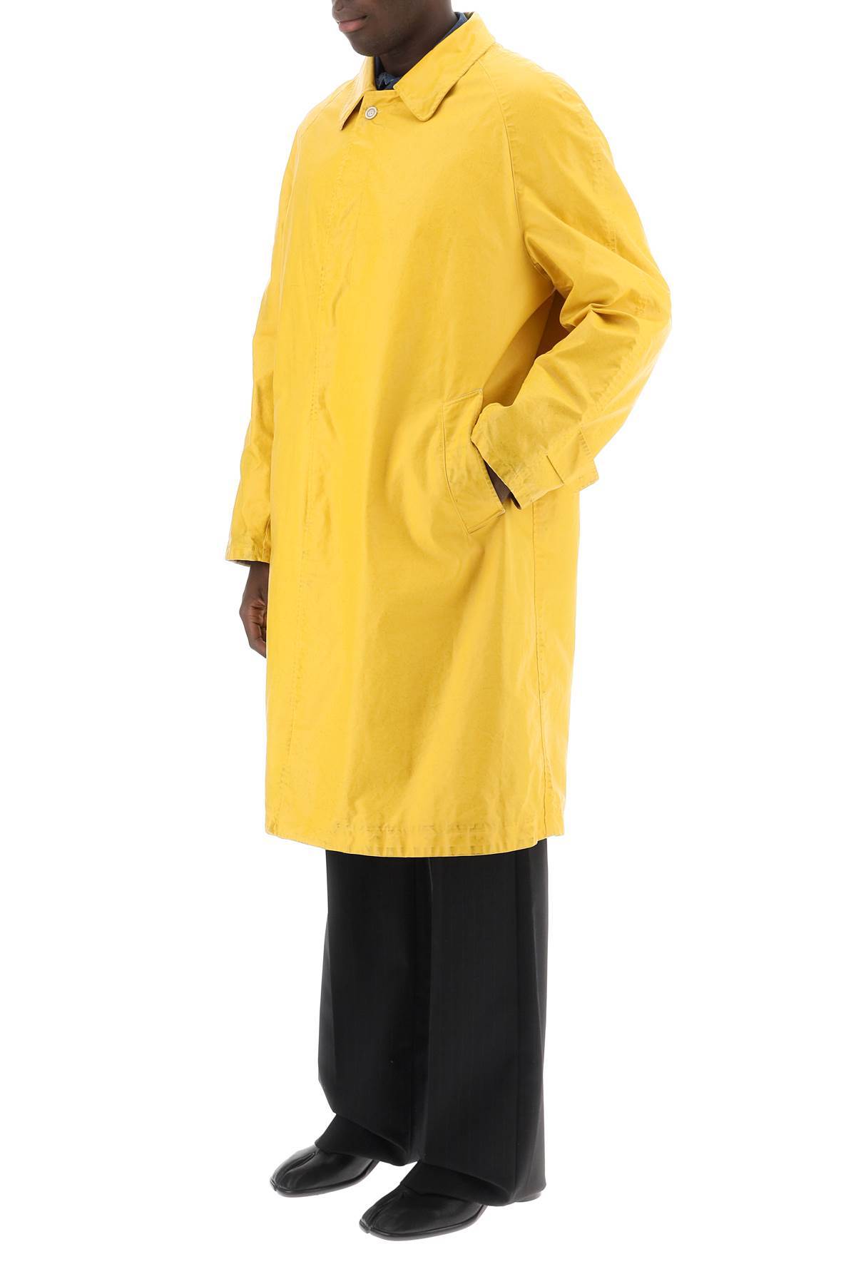 Maison Margiela Trench Coat In Yellow