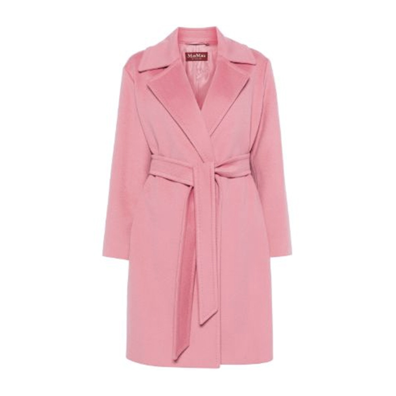 Max Mara Tigre Woolen Coat In Pink