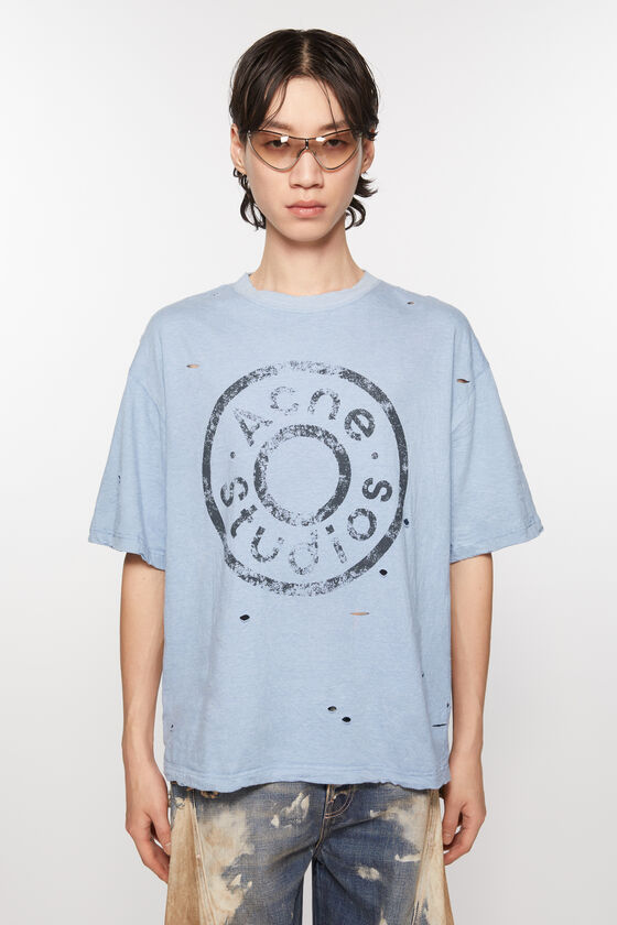 Acne Studios Logo T-shirt In Blue
