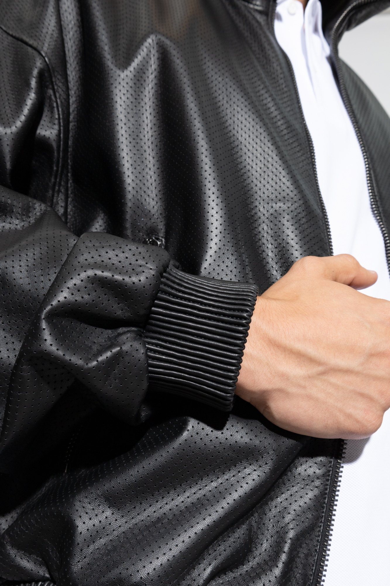 Bally Black Adrien Brody Edition Lightweight Leather Jacket