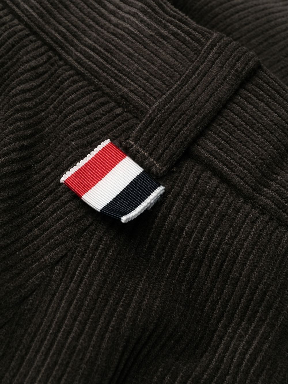 Thom Browne Brown Wide Leg Pant In Black