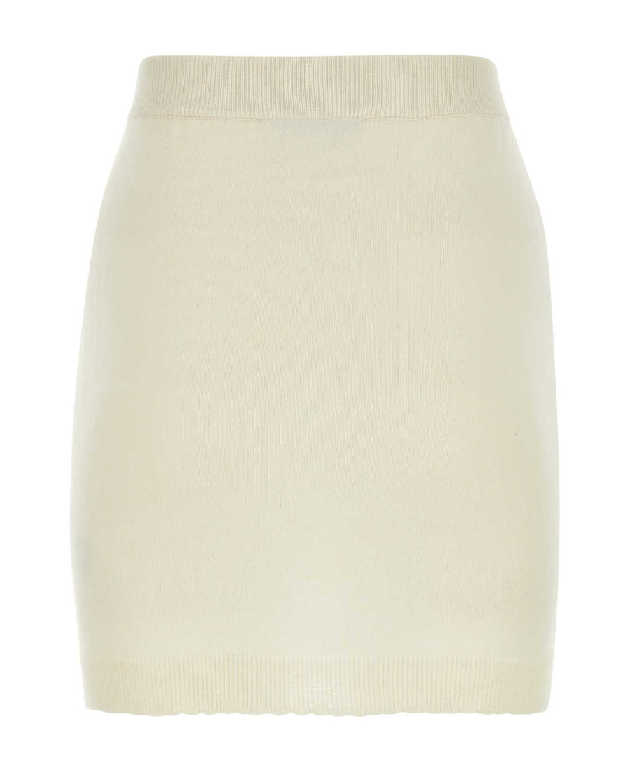 Vivienne Westwood Orb-embroidery Stretch-waist Knitted-skirt In White
