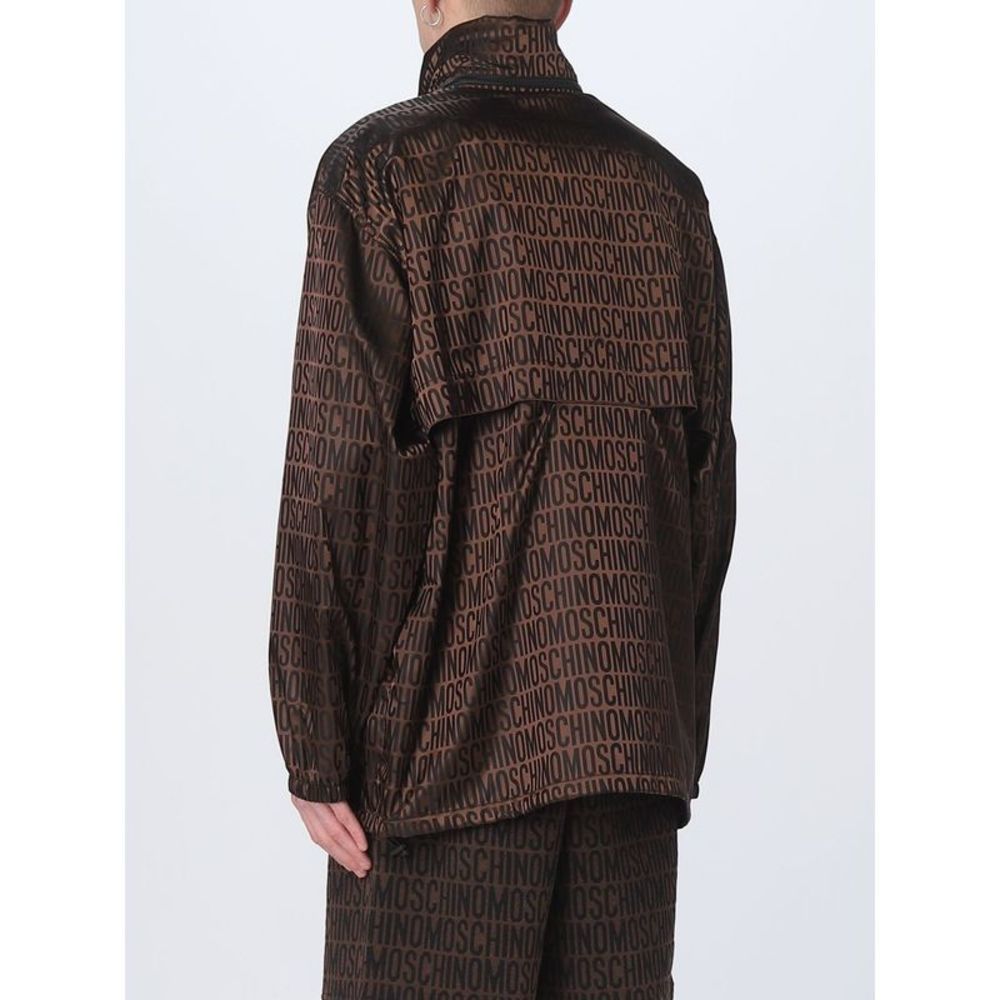Moschino Long-sleeved Casual Jacket In Black