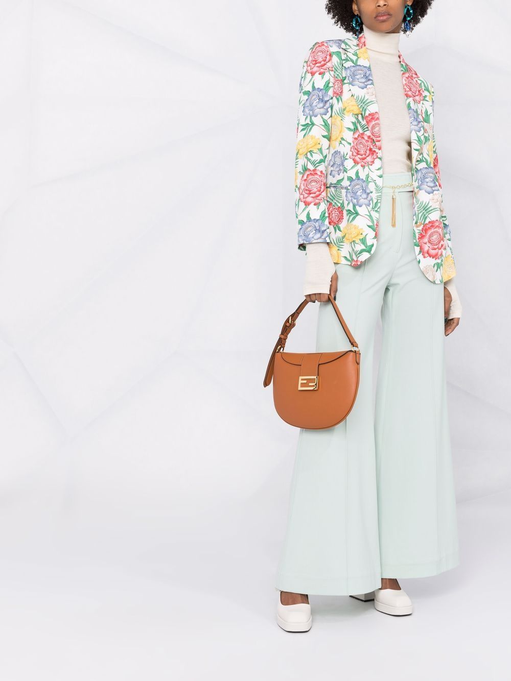 Ferragamo Long Sleeved Suit Jacket In White