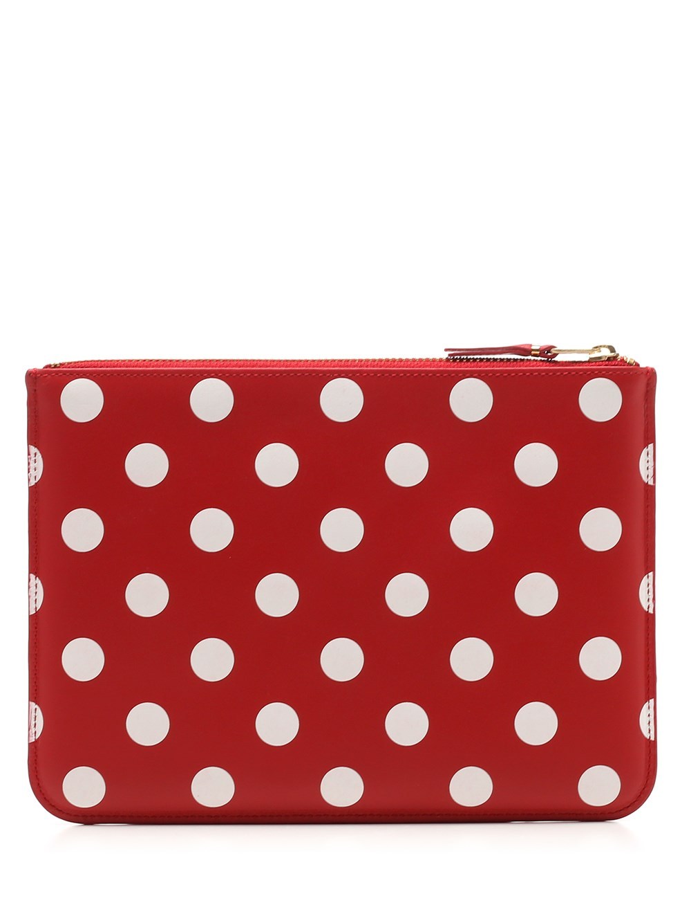 Comme Des Garçons Wave Spot Pattern Handbag In Red
