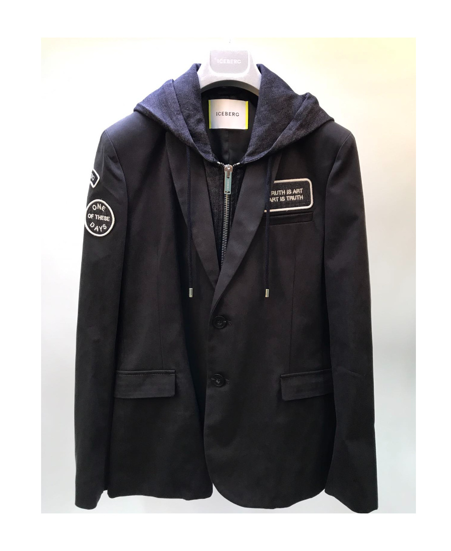 Iceberg Suit-style Casual Jacket In Black