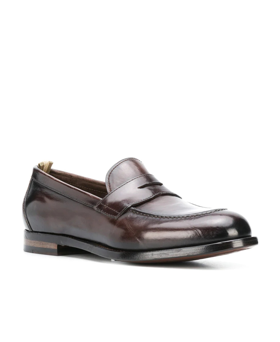 Officine Creative Tulane 003 Leather Penny Loafers In Black