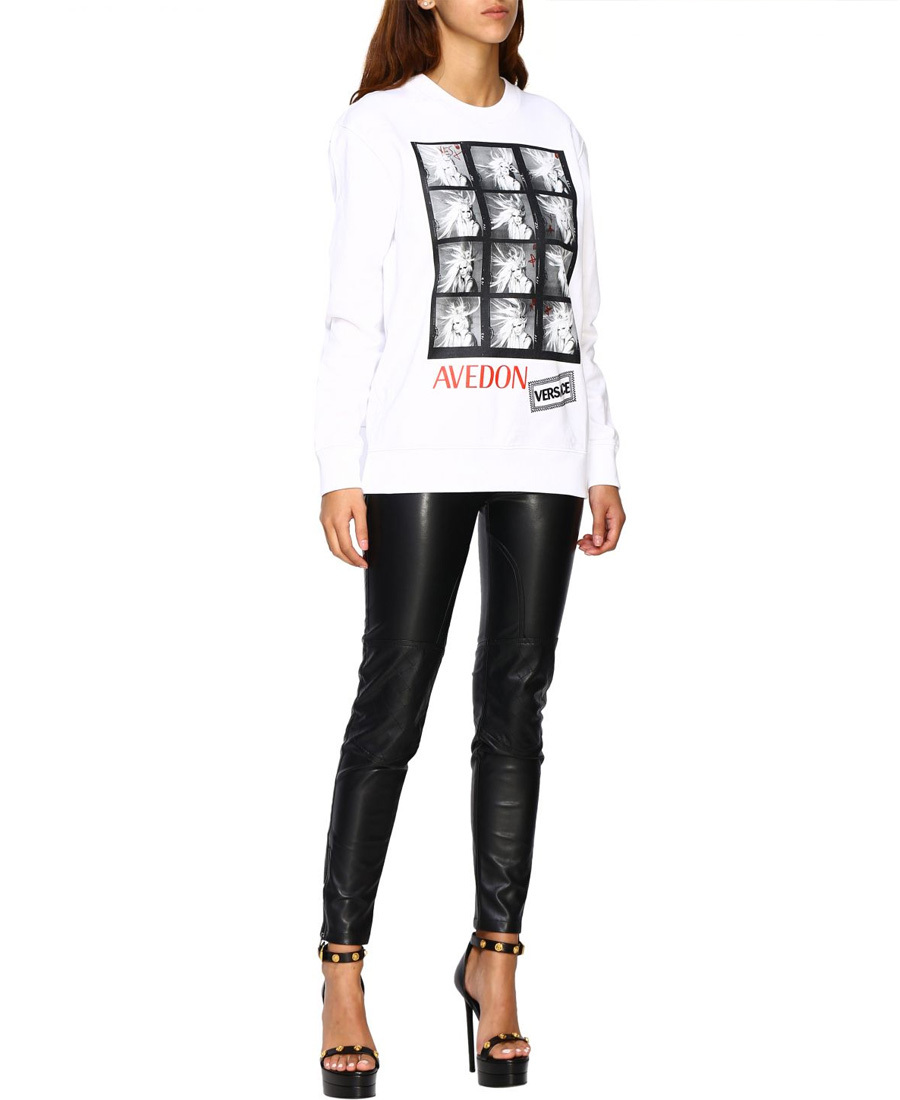 Versace Avedon Photo Print T-shirt In White