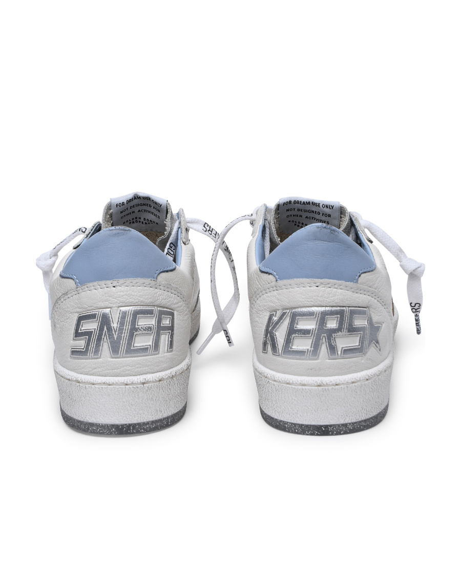 Golden Goose Ball Star Leather Sneakers In White