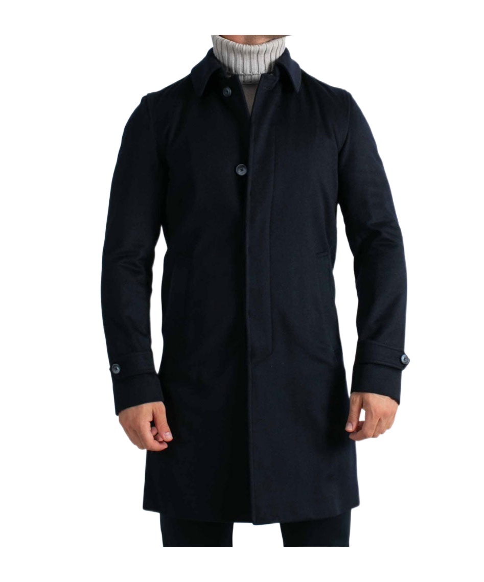 Herno Long-sleeved Coat In Black