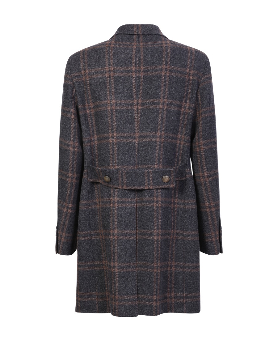Tagliatore Wool Coat In Grey/brown In Gray