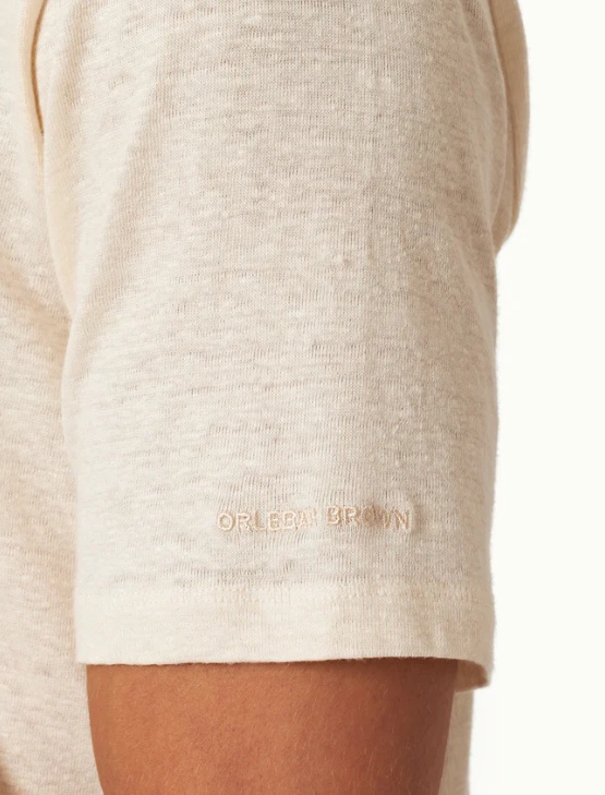 Orlebar Brown Ob Standard Linen-blend Jersey T-shirt In White
