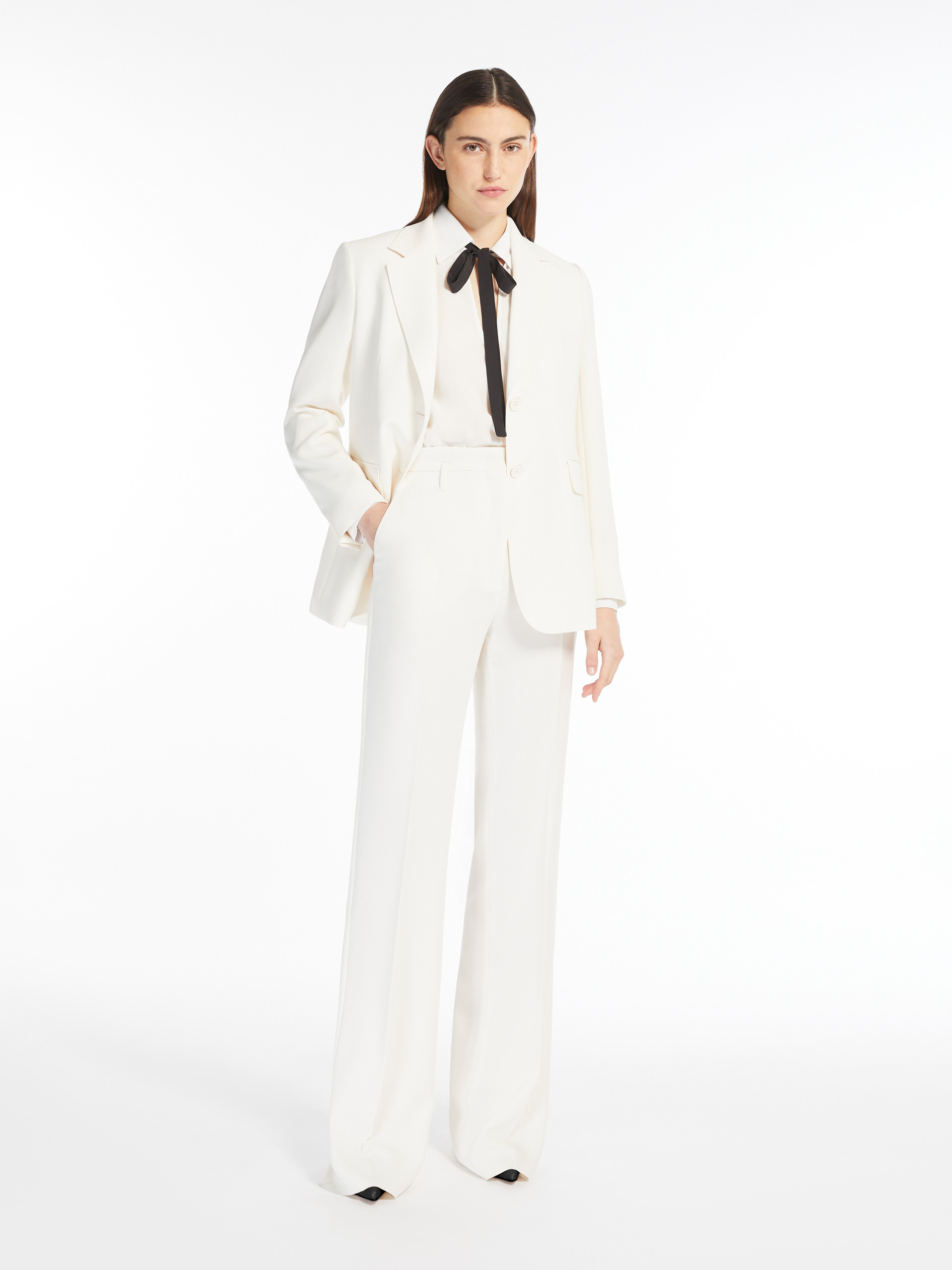 Max Mara Belt-loop Casual Pants In White